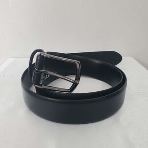 Simons Black Polished Italian Leather Belt Size 38